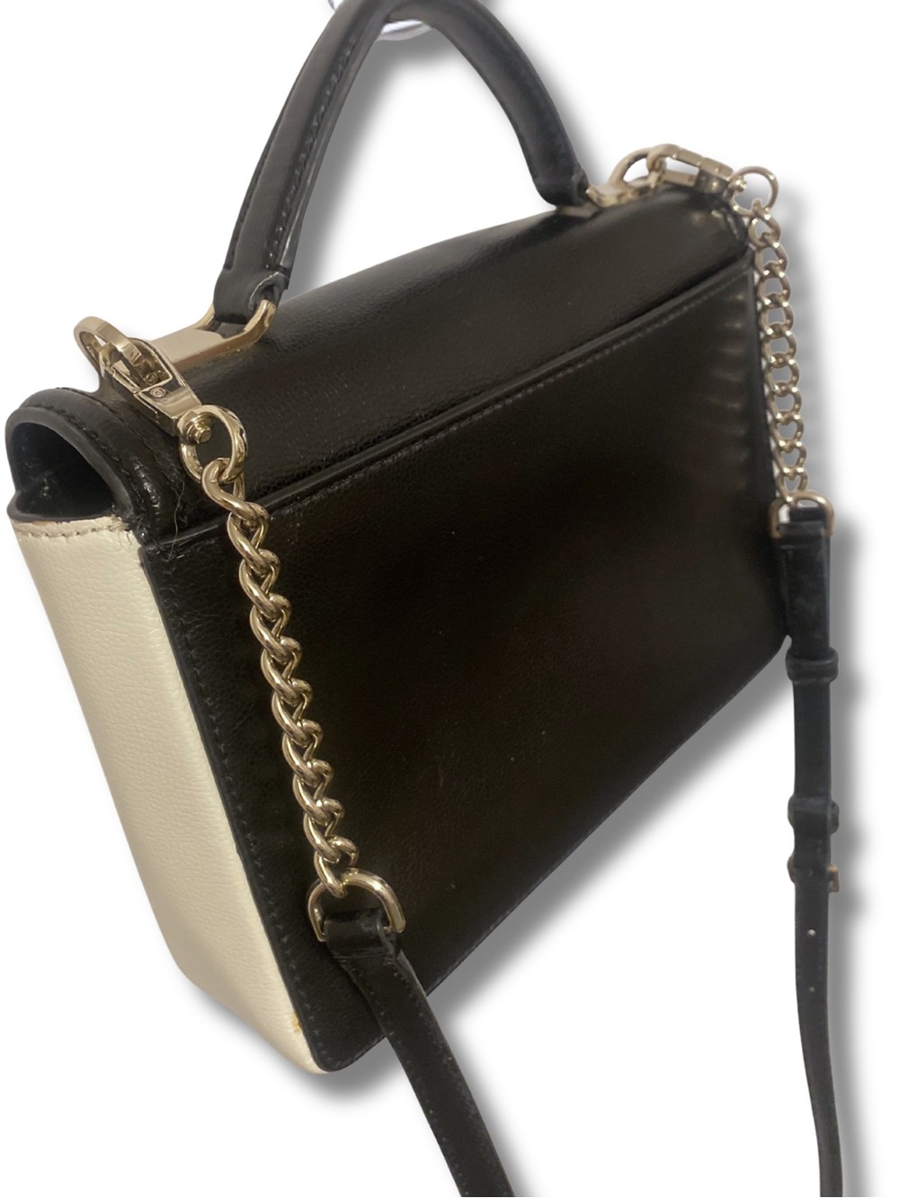 Kate Spade Patterson Drive Medium Maisie Satchel Black Cement Leather Crossbody - Picture 6 of 16